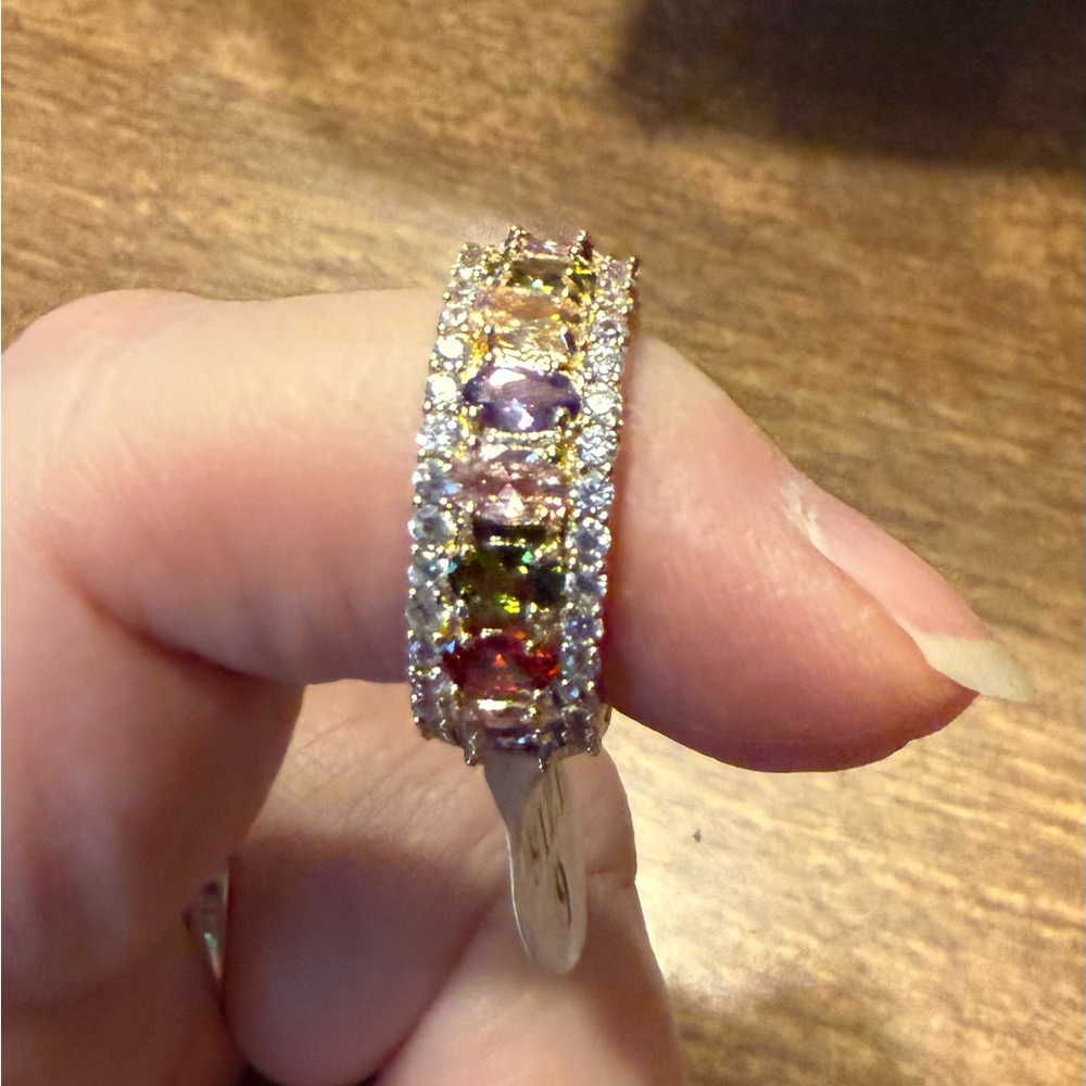 Elegant Multicolor Gemstone Ring
